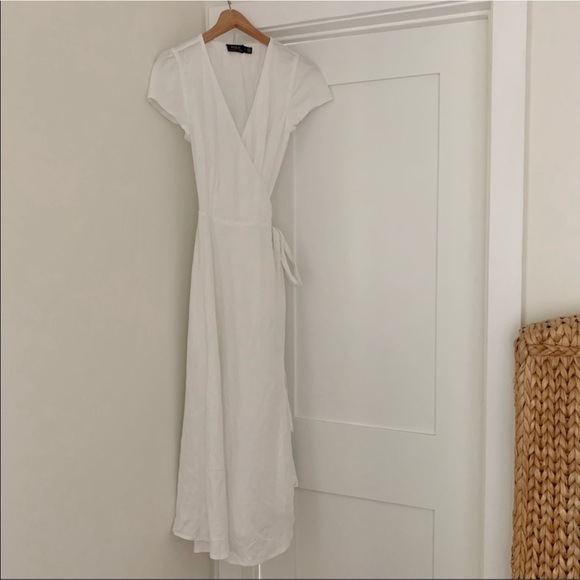New Ralph Lauren Maxi White Linen Long Dress - Picture 2 of 13
